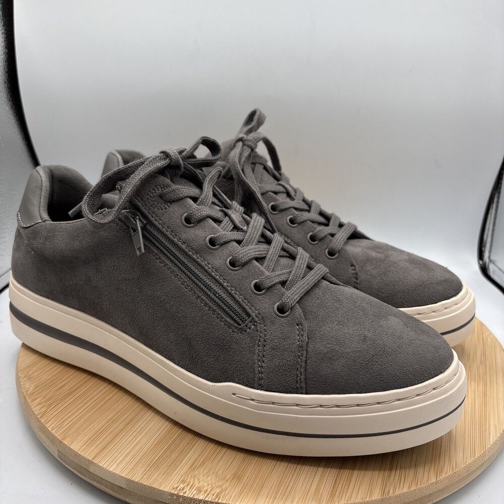 Clarks Cloudsteppers Audreigh Gray Women’s Sneakers Sz 12 NWOT Lace Zip
